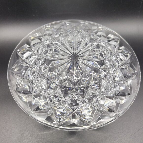 Crystal Condiment Bowl Dish Jam Sugar Tray Lid Spoon Hole Sparkle Two Piece - Picture 4 of 10